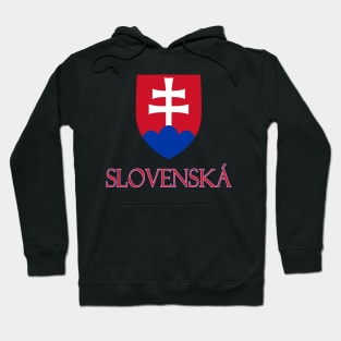 Slovakia - Coat of Arms Design (Slovak Text) Hoodie